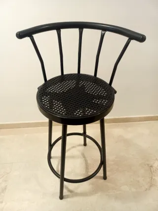 Silla alta giratoria de metal