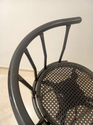 Silla alta giratoria de metal