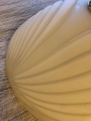 Lampadario vintage vetro metallo legno