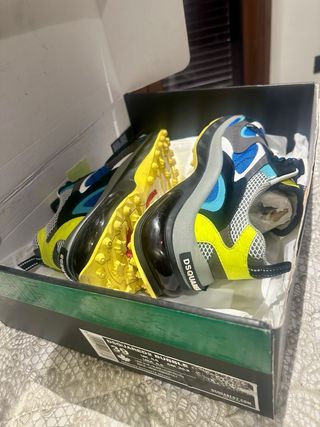 Scarpe DSQUARED2 Unisex Blu e Giallo