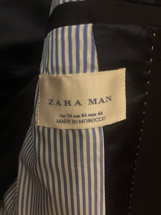 Americana Zara Negra Hombre