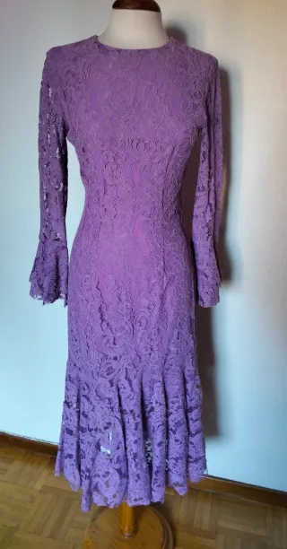 Vestido Teria Yabar Morado Encaje