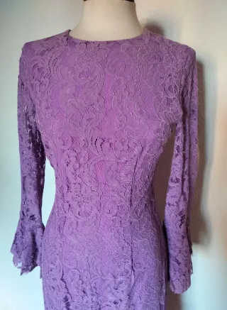 Vestido Teria Yabar Morado Encaje