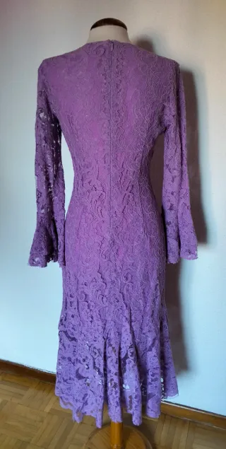 Vestido Teria Yabar Morado Encaje