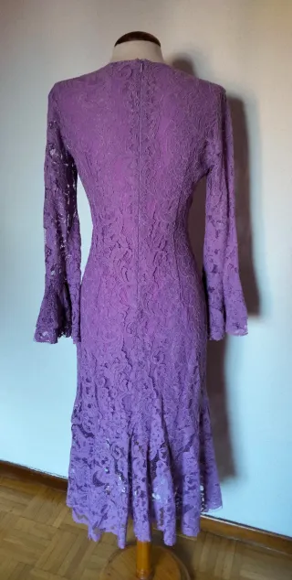 Vestido Teria Yabar Morado Encaje