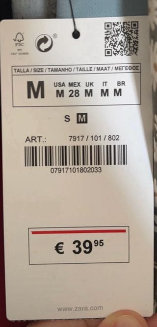 Mono Zara floral azul