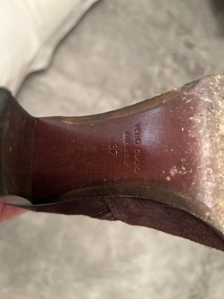 Stivali Camoscio Marrone Tacco Alto