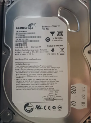 Disco Duro Seagate 500GB + Carcasa Woxter