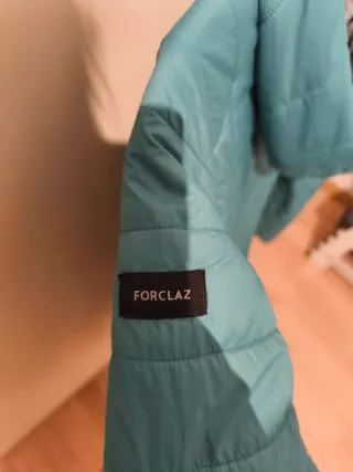 Chaqueta acolchada verde turquesa mujer.