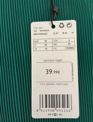 Vestido turquesa Mango