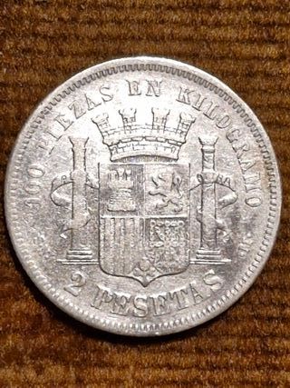 2 Pesetas G.P. 1870 *70 DE-M