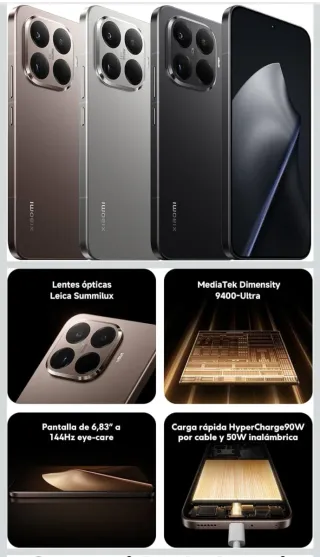 Xiaomi 15T Pro Negro (12 /256) PRECINTADO+FACTURA