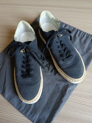 Hogan Sneakers Donna Blu Scamosciate