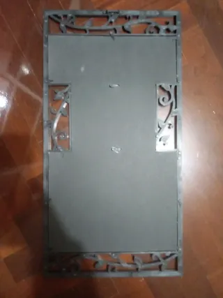 Marco de fotos decorativo efecto metal dorado