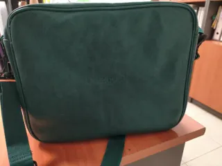 Bolso bandolera Desigual verde con bordados