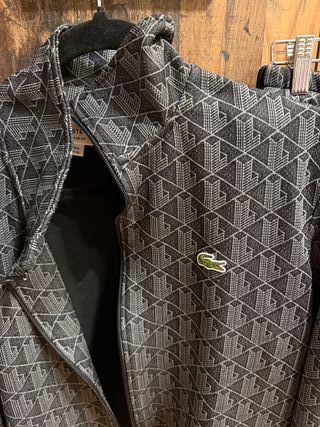 Chándal Lacoste Monogram Gris y Negro