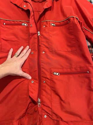 Giacca a vento Montereggi Point rossa impermeabile