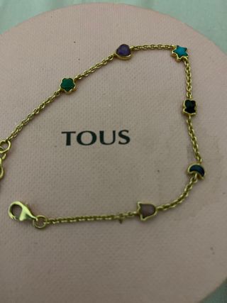 Pulsera Tous plata baño de oro. No envio