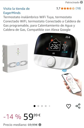 Termostato WiFi EagerMinds Tuya