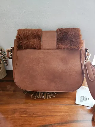 Borsa Fracomina ecopelliccia marrone nuova