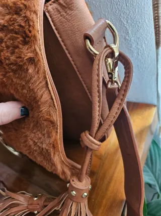 Borsa Fracomina ecopelliccia marrone nuova