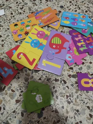 Puzzle Dúo Números 10 Puzles 2 Piezas