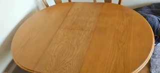 Mesa Comedor Castaño Cristal Redonda