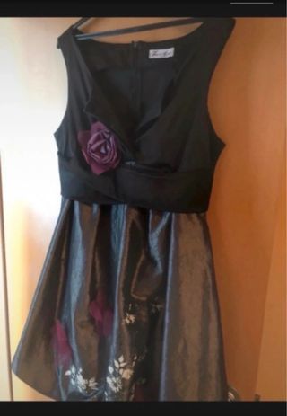 Vestido fiesta negro talla 44