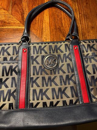 Bolso Tote Michael Kors Beige y Azul