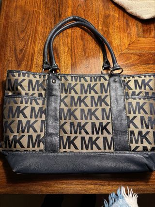 Bolso Tote Michael Kors Beige y Azul