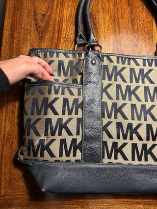 Bolso Tote Michael Kors Beige y Azul