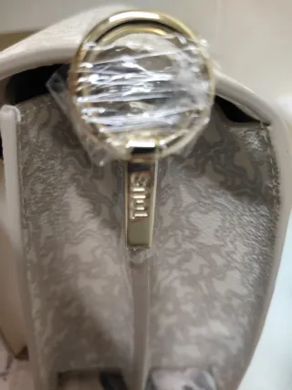 Bolso bandolera Tous beige y gris