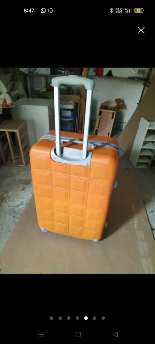 Maleta grande naranja 4 ruedas 70/45/30
