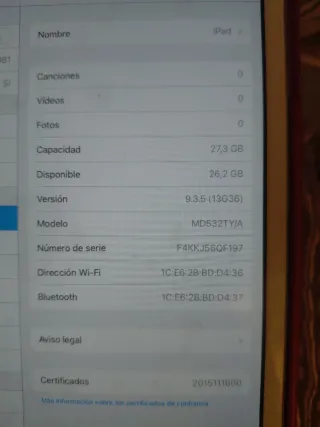 iPad Mini 1 Plata/Blanco