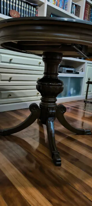 Mesa redonda extensible madera 90-120cm