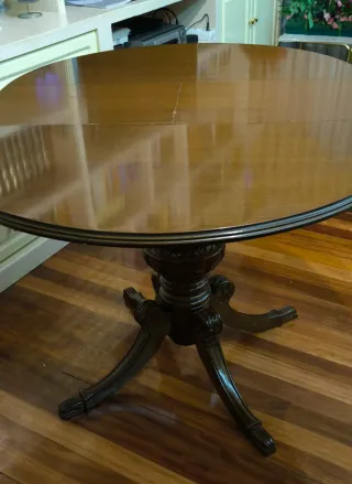 Mesa redonda extensible madera 90-120cm