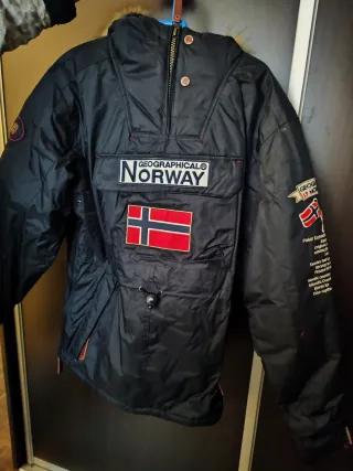 Chaqueta Geographical Norway Negra Roja