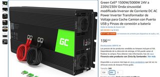 Inversor Green Cell 1500W/3000W DC AC
