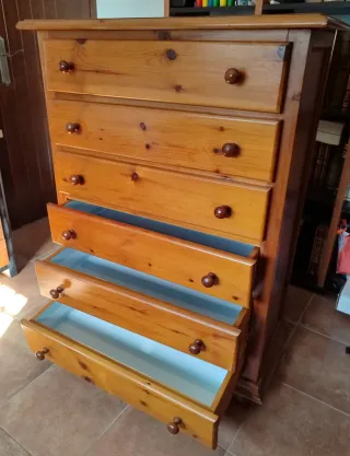 Cajonera de pino macizo