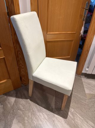 Silla de salón beige polipiel