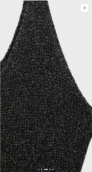 Vestido fiesta plateado Mango