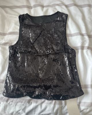 Top lentejuelas negro SHEIN fiesta