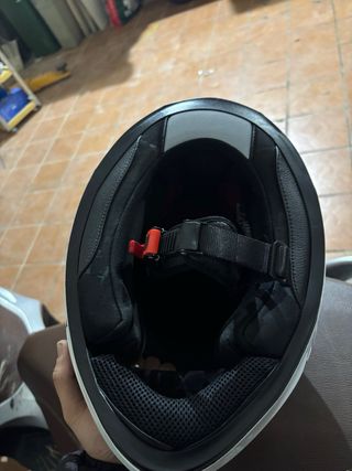 Casco Moto LS2 Negro Blanco Rojo
