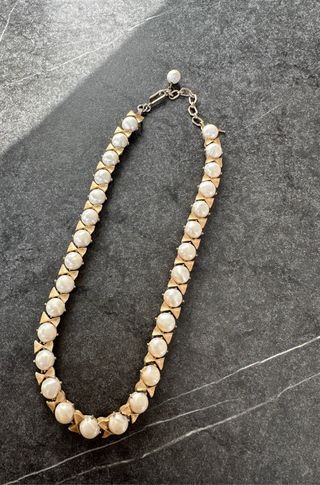 Collana Trifari vintage con perle simulate