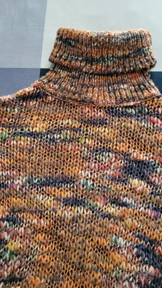 Jersey de cuello alto multicolor