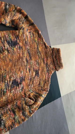 Jersey de cuello alto multicolor