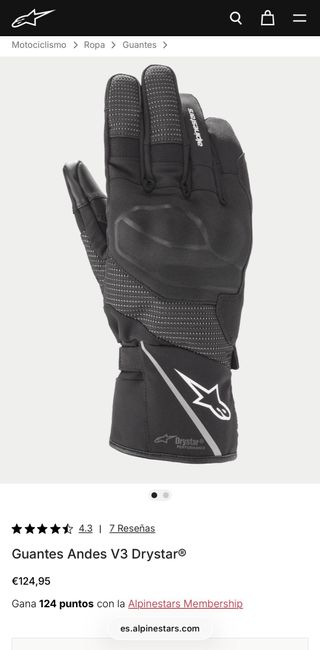 Guantes Alpinestars Andes V3 Drystar