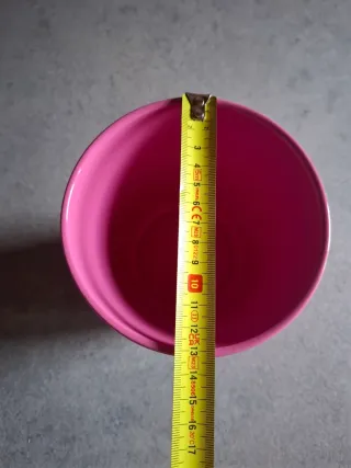 Vaso decorativo fucsia in ceramica per piante