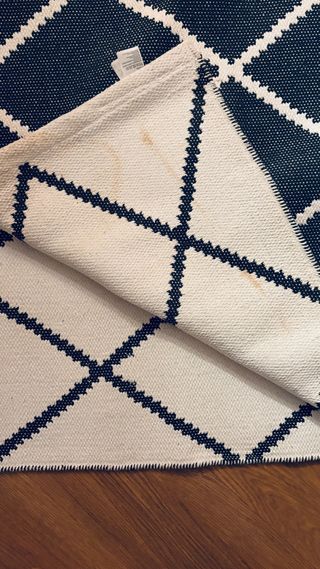 Alfombra H&M Grande 300cm reversible white algodon