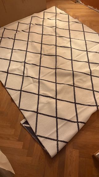 Alfombra H&M Grande 300cm reversible white algodon